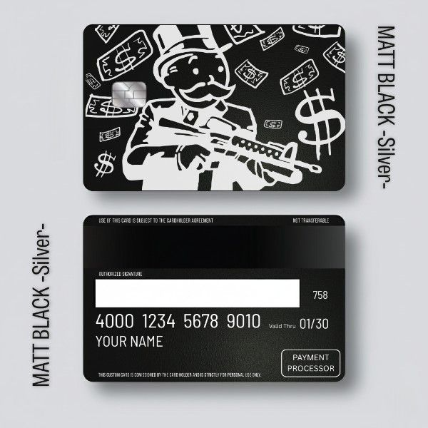 Monopoly Man Metal Card