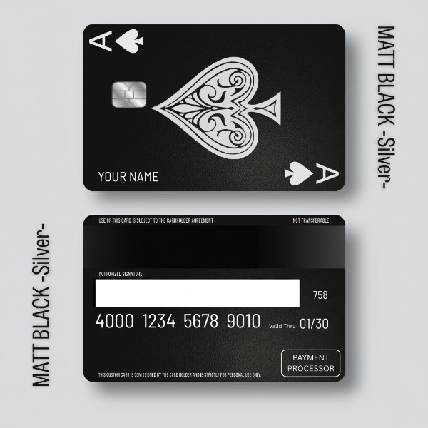 Ace of Spades metal Card
