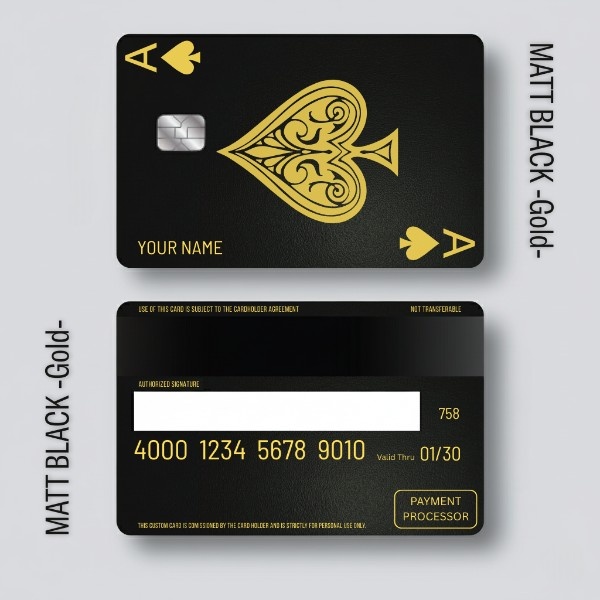 Ace of Spades metal Card